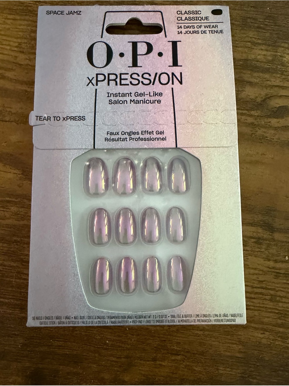 OPI Pink Iridescent Press-On Nails xPRESS/ON Instant Gel-Like